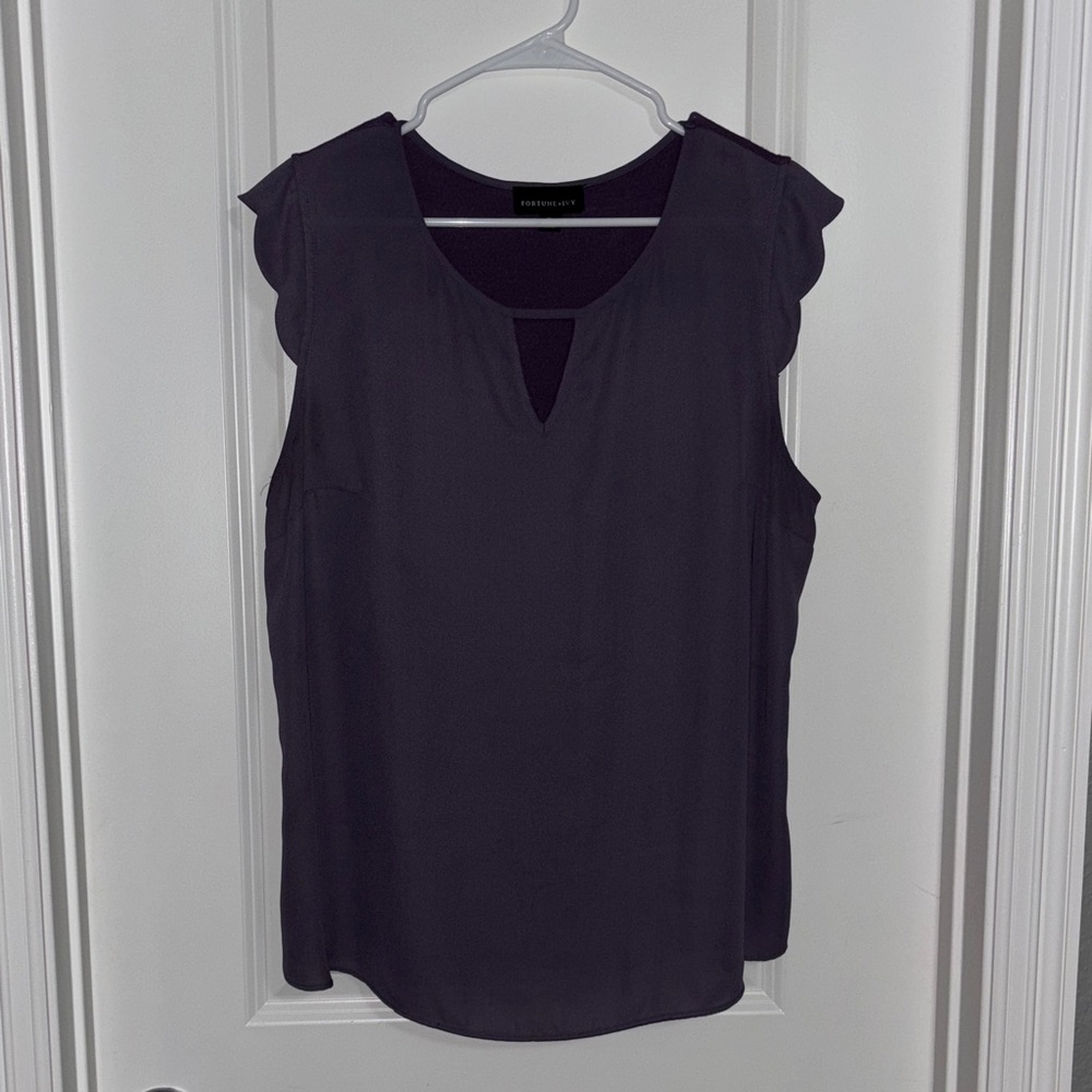 🫶🏼Fortune Ivy Women's Deep Purple Blouse XL